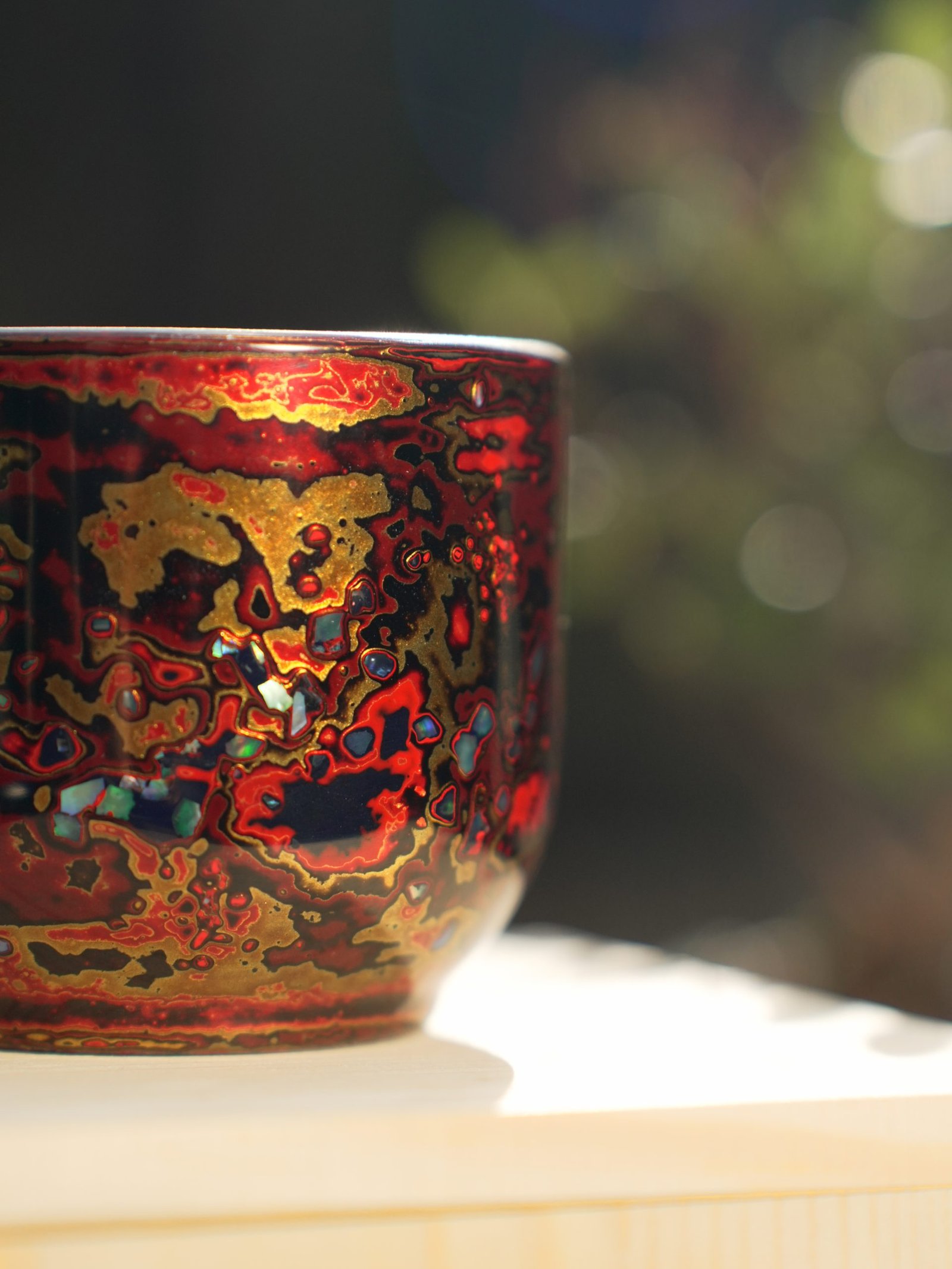 009 modern handmade lacquer tea cup