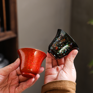 handcrafted tea cup with unique texture enhancing the daily tea ritual