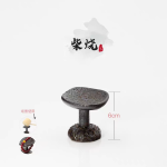 Hand-Pinched Small Candle Holder – 28 Wood-Fired Stoneware by Master You Shanzi | Rustic Multi-Purpose Stand