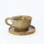 hand-pinched ceramic cup side view