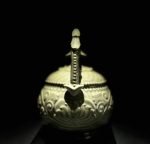 Chinese inverted ewer phoenix handle Yaozhou kiln celadon