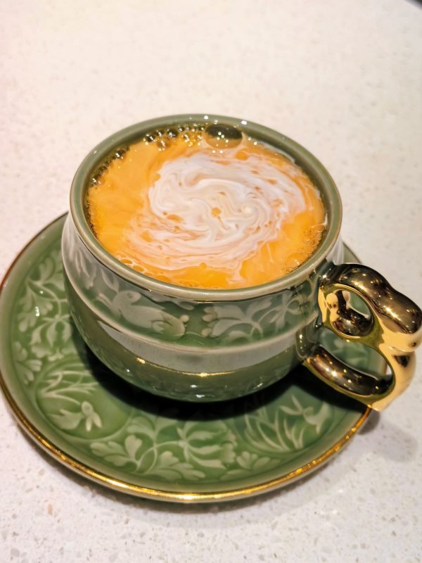 Yaozhou inspired celadon rabbit moon porcelain coffee cup set