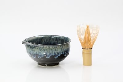 pouring matcha bowl with spout handmade ceramic