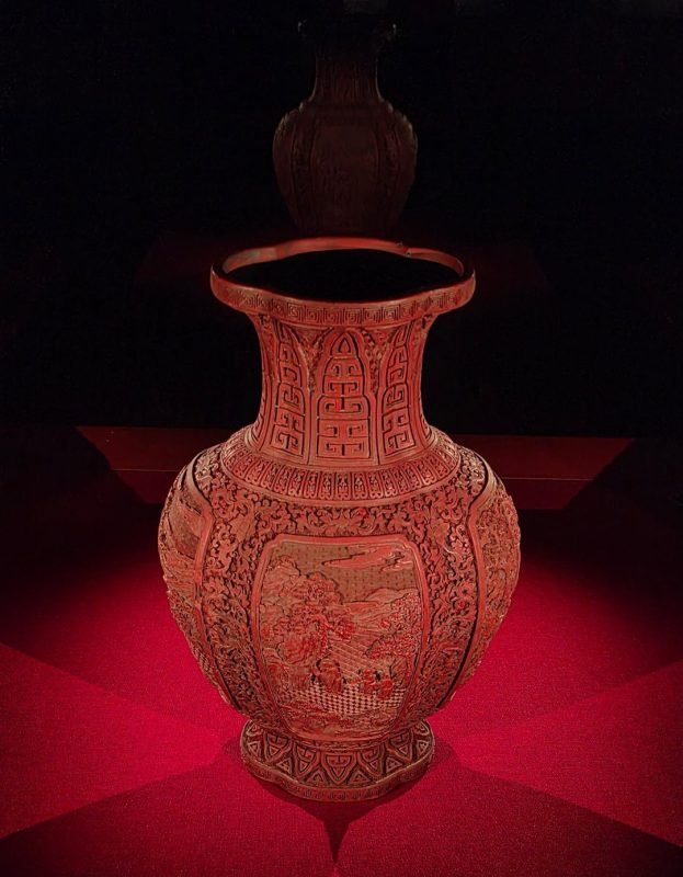 Ming dynasty carved cinnabar lacquerware