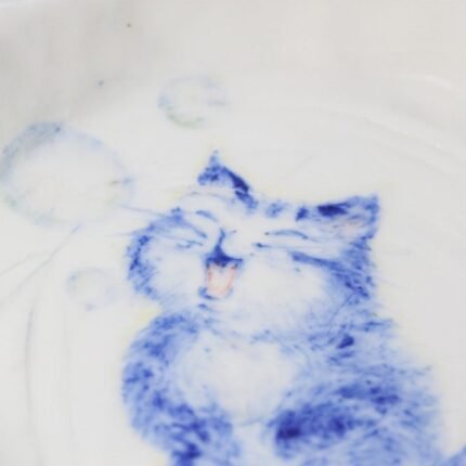 Hand-Painted Tabby Cat Motif