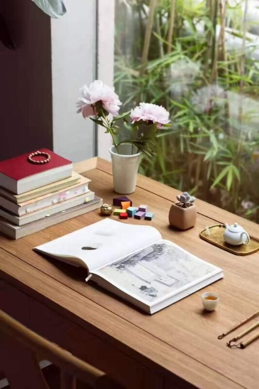 Thoughtfully arranged tea space showing how objects influence attention and emotional atmosphere
