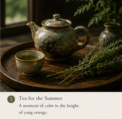 Handmade teaware and seasonal tea ritual inspired by Dragon Boat Festival