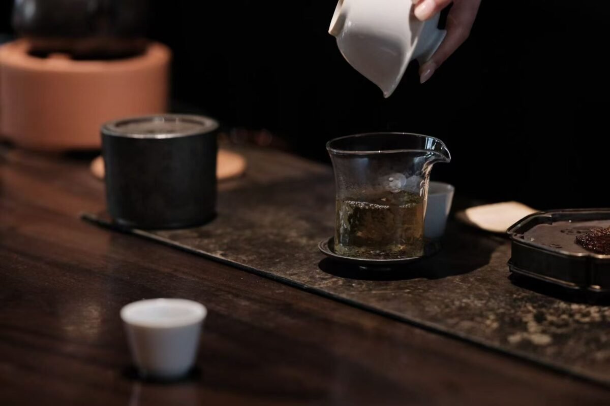 Different perspectives of the same tea space showing how perception influences emotional experience