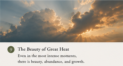 Summer sky during Great Heat solar term symbolizing abundance, transformation, and the beauty of seasonal cycles in Chinese culture